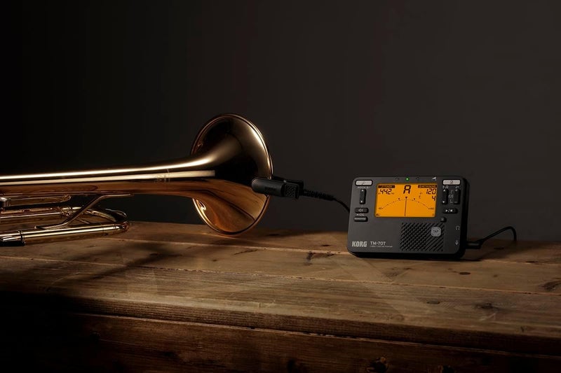 Korg مو tuner TM-70C وميترونوم مع ميكروفون ملامس، وضع الصوت، وضع النقل، ووضع الكروماتيك - أسود - Image 4